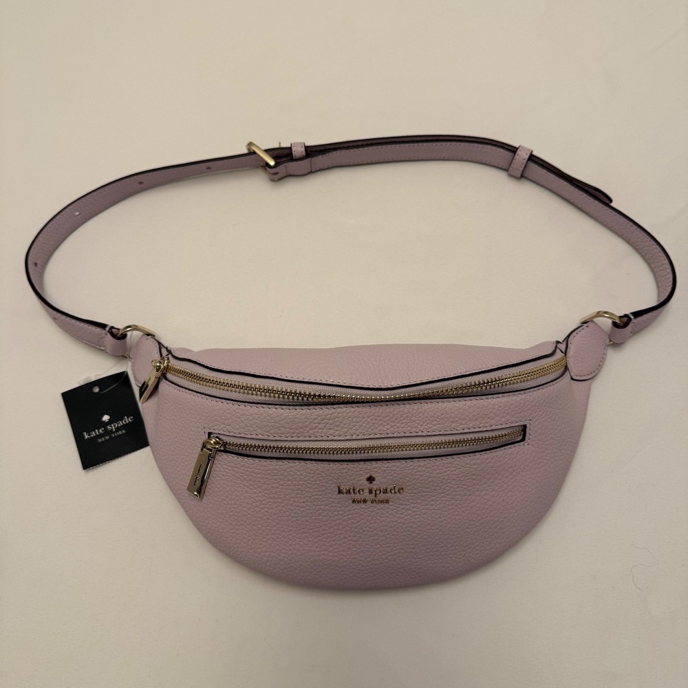 Kate Spade NWT, Leila Pebbled Belt Bag, Lilac Moon, WKR00306, MSRP $299